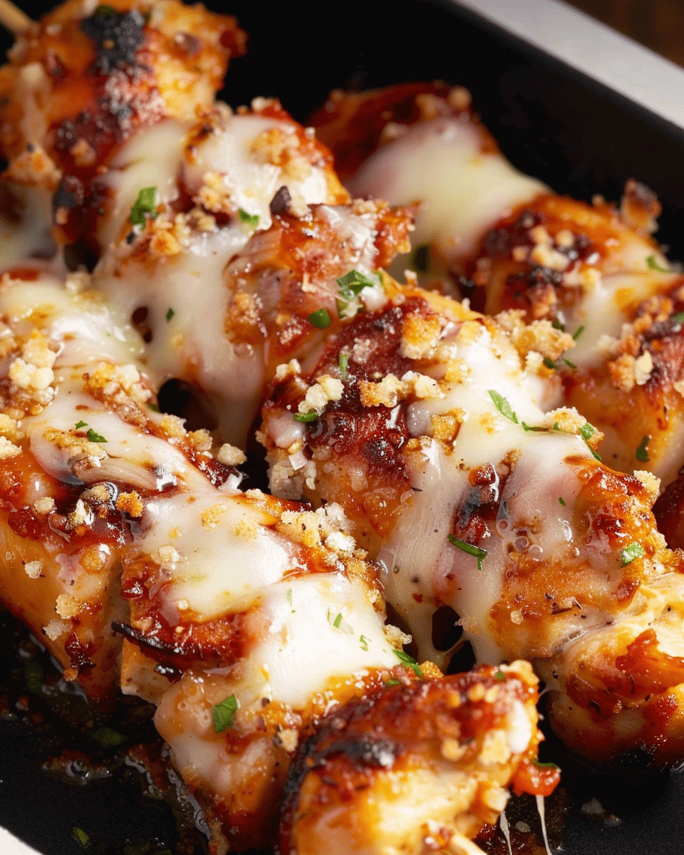 Garlic Parmesan Chicken Skewers