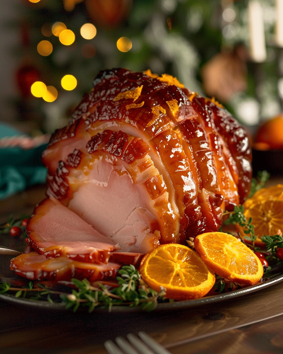 Honey Baked With Orange-Brown Sugar Glaze