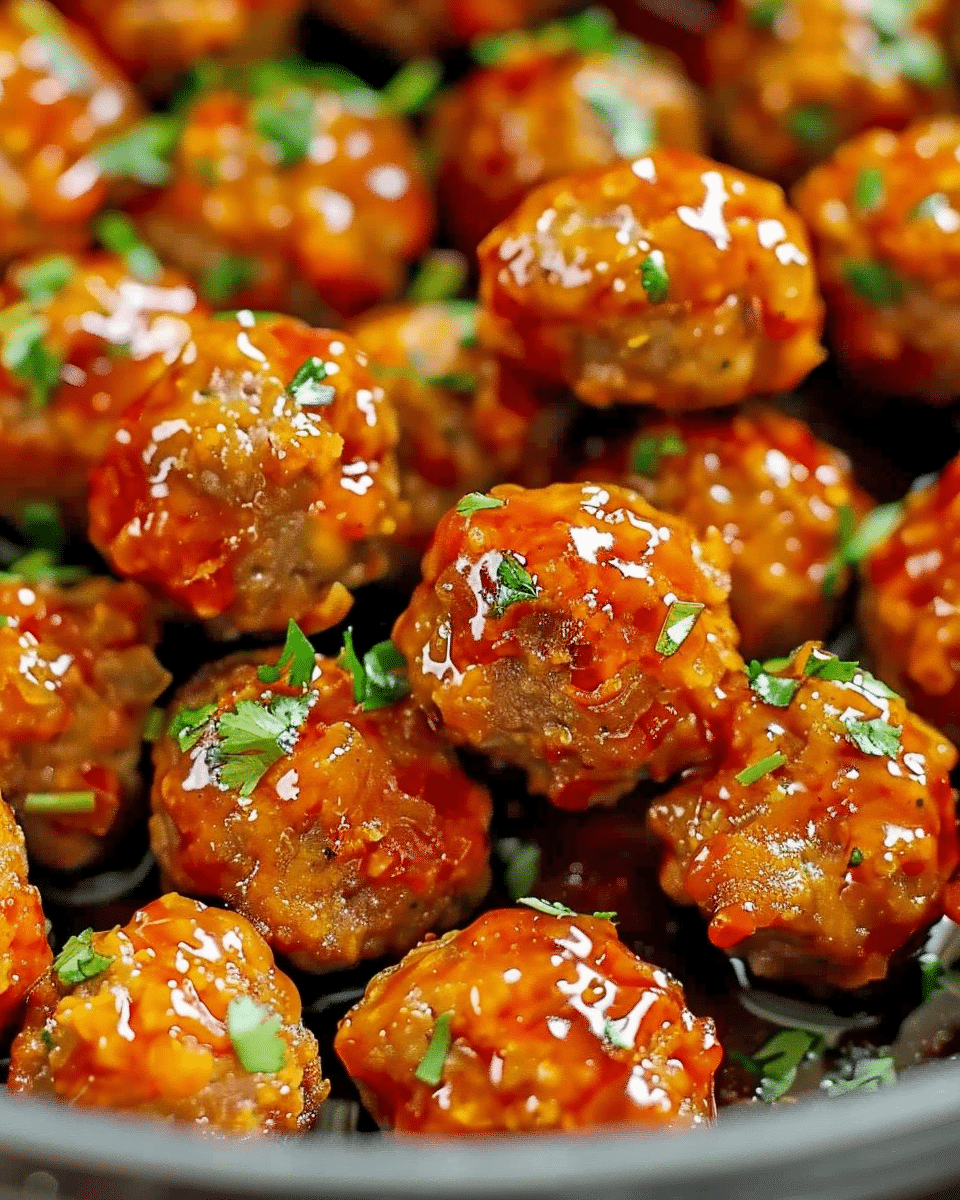 Honey Buffalo Crockpot Meatballs