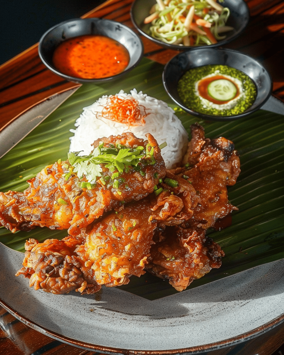 Indonesian Smashed Fried Chicken