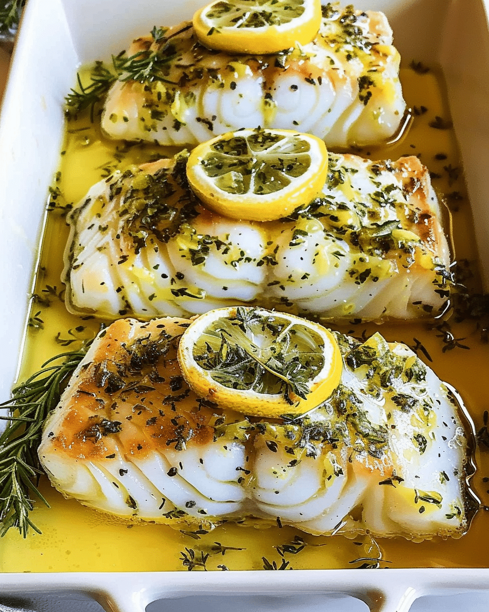 Lemon Butter Baked Cod