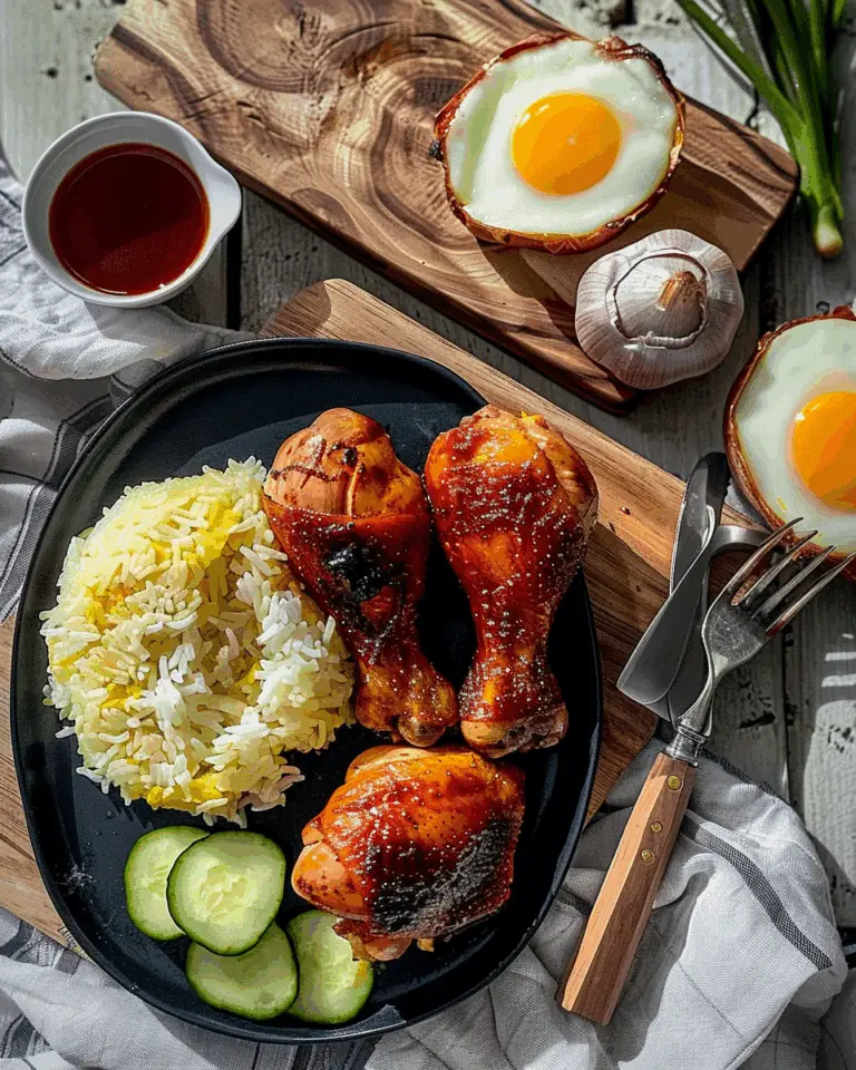 Malaysian Malay-Style Chicken Rice (Nasi Ayam)