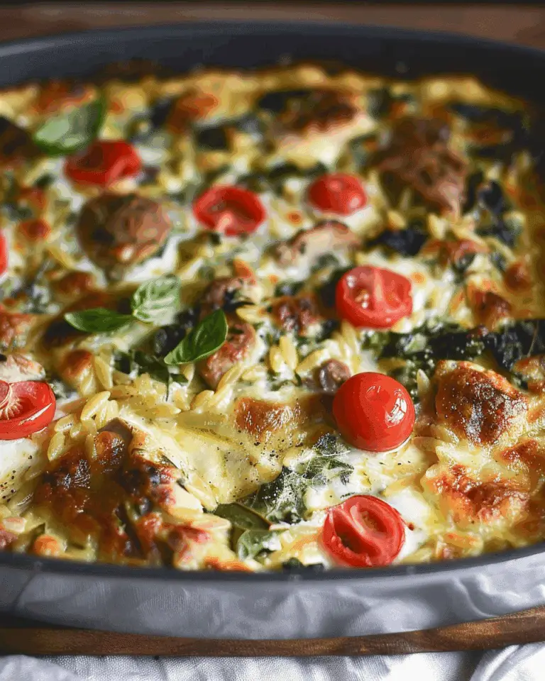 One-Pan Orzo Tuscan Chicken Bake