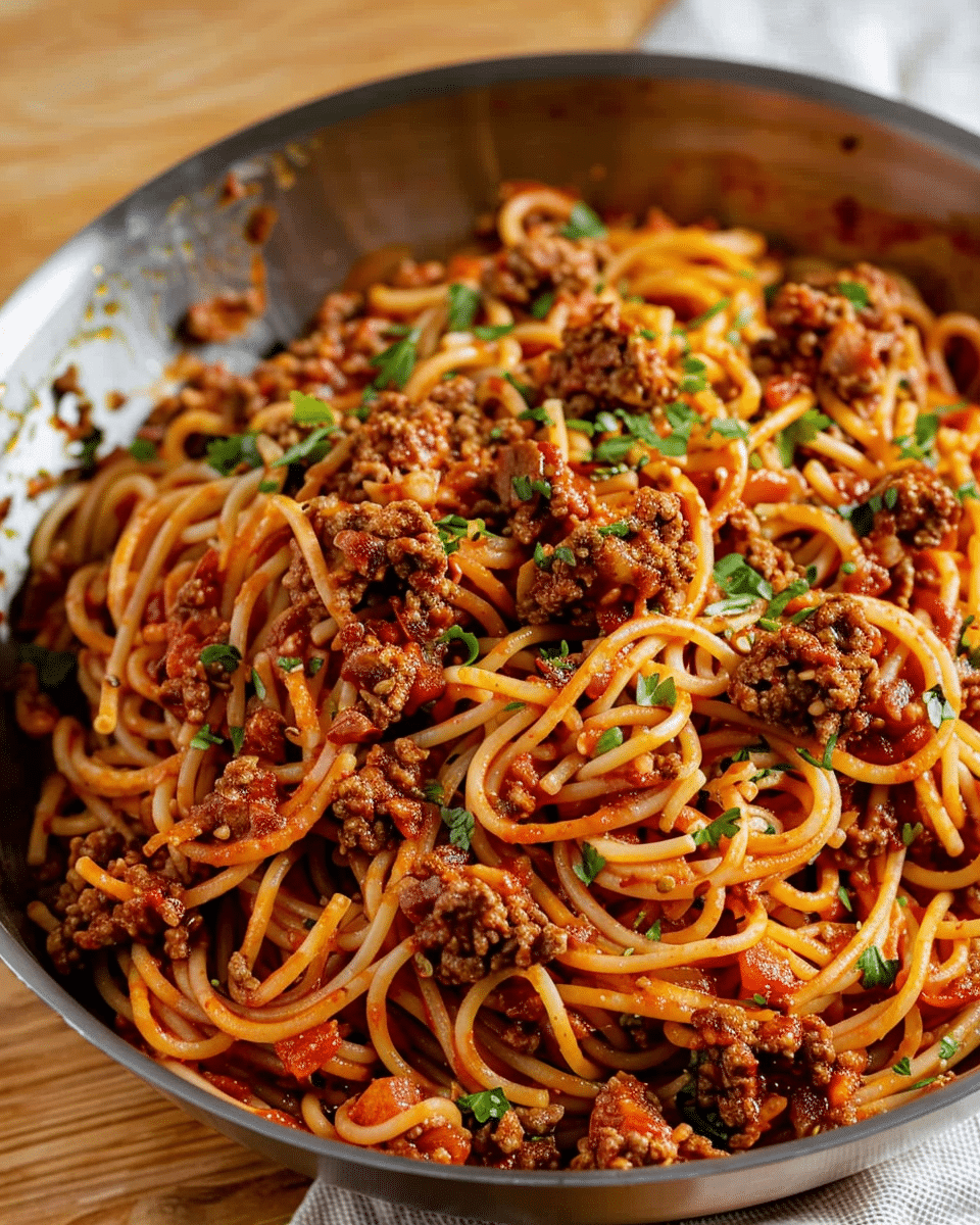 One‑Pot Taco Spaghetti
