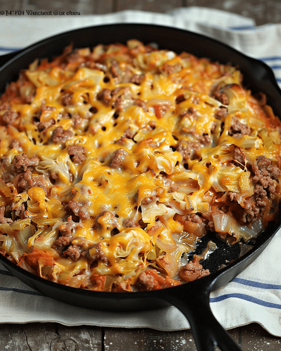 One Pan Old-Fashioned Amish Cabbage Casserole