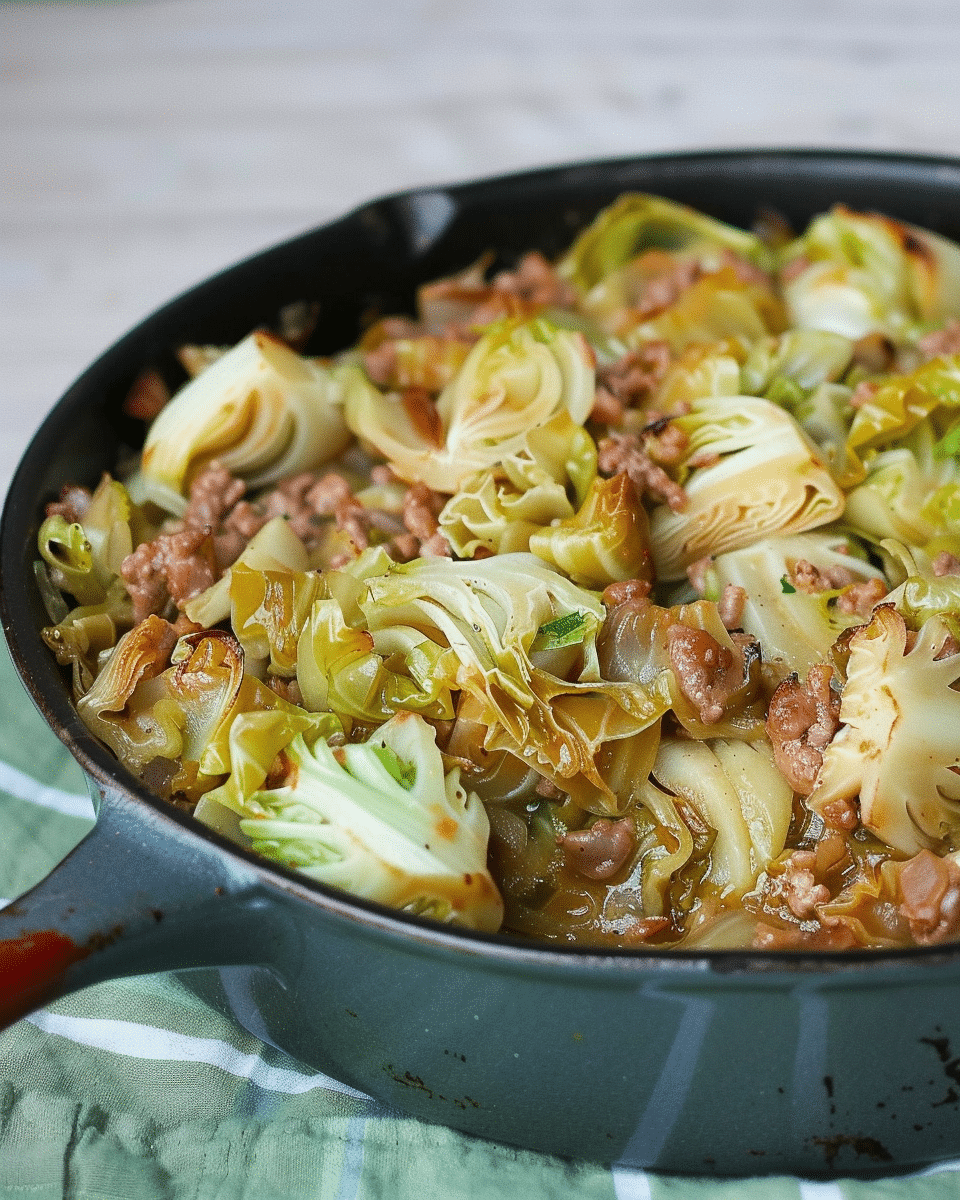 One Pan Old-Fashioned Amish Cabbage Casserole