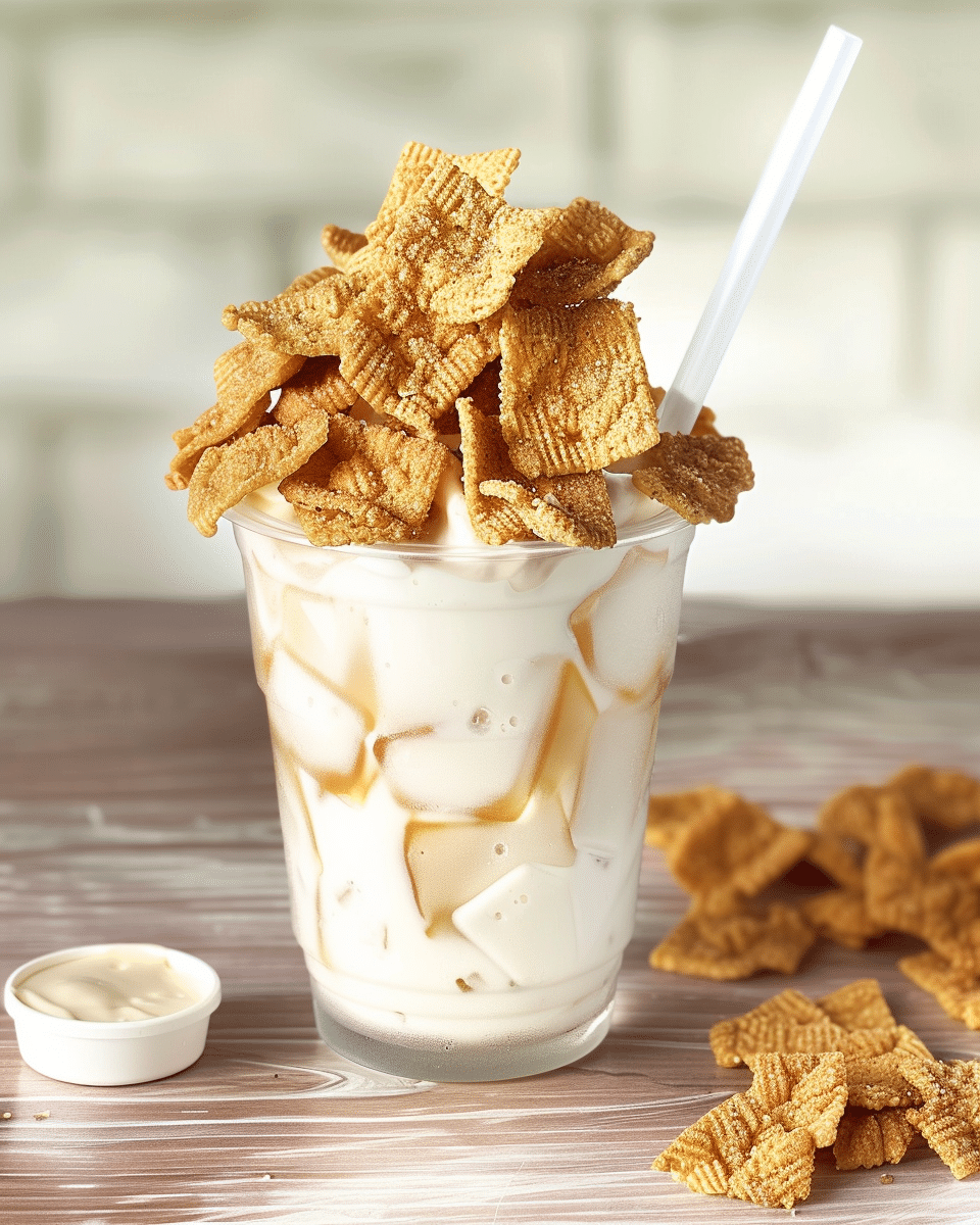 Quick & Easy Cinnamon Toast Crunch Milkshake with Whipped Cream