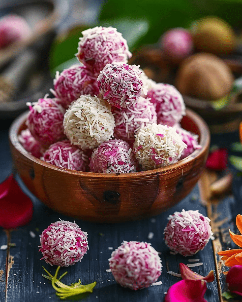 Rose Coconut Laddu