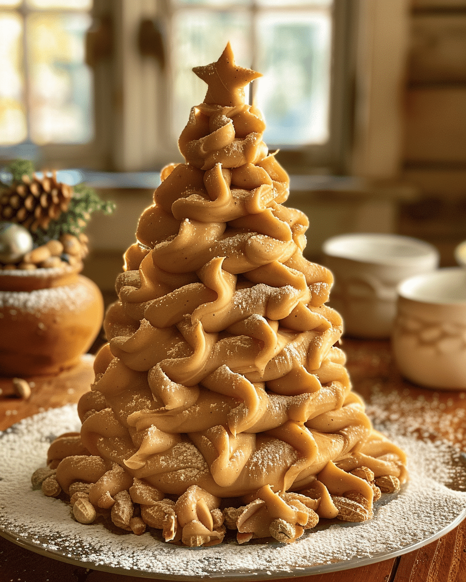 Salted Peanut Butter No-Bake Trees