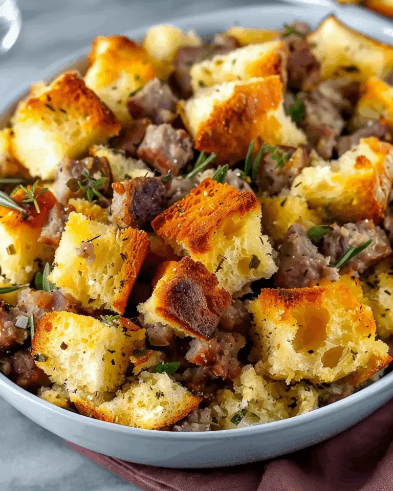 Sausage Stuffing Loaded With Savory Herb Flavor