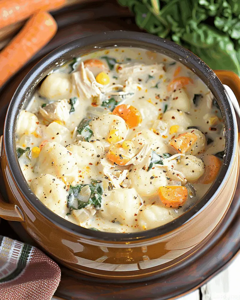 Slow Cooker Chicken Gnocchi Soup