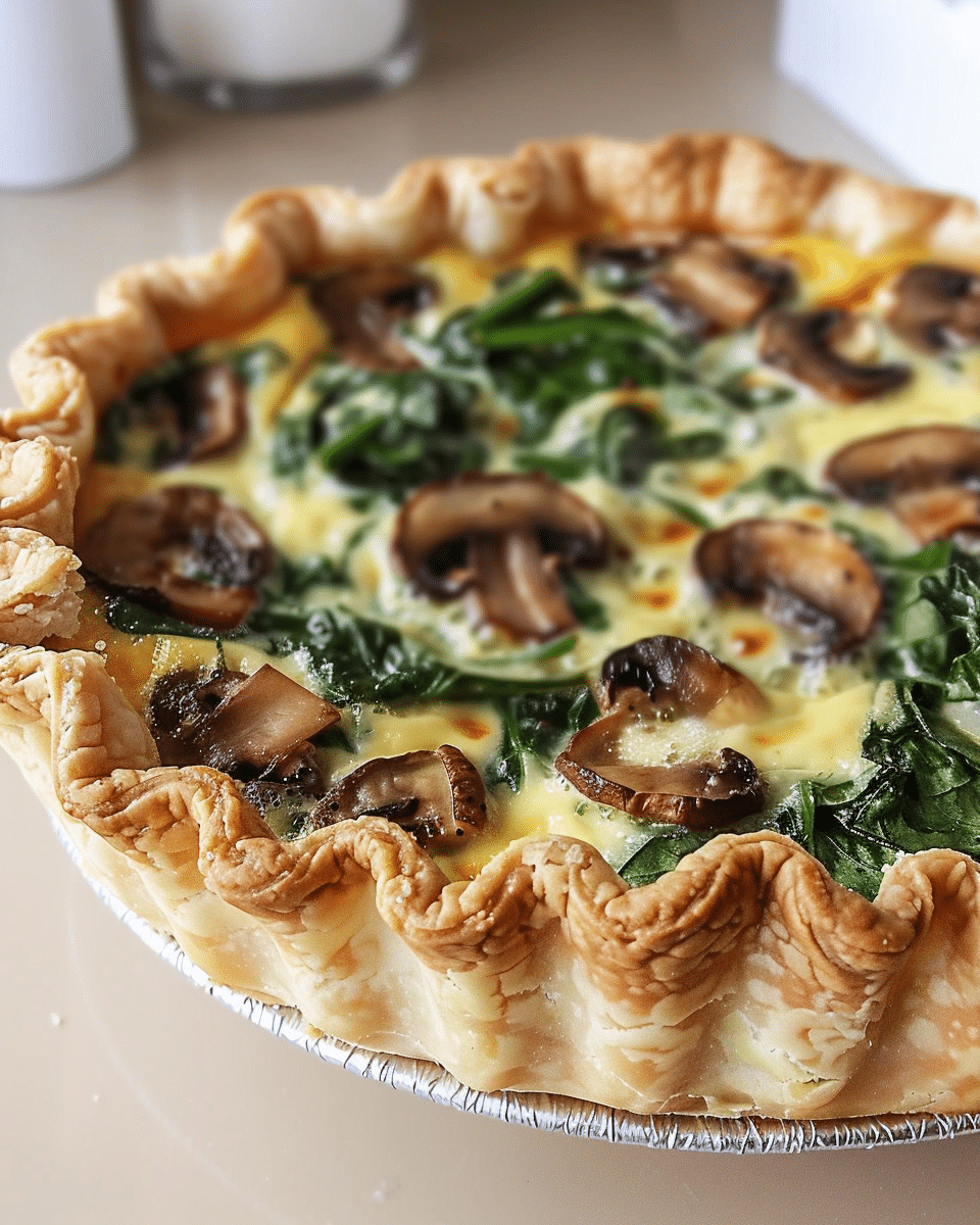 Spinach Mushroom Quiche
