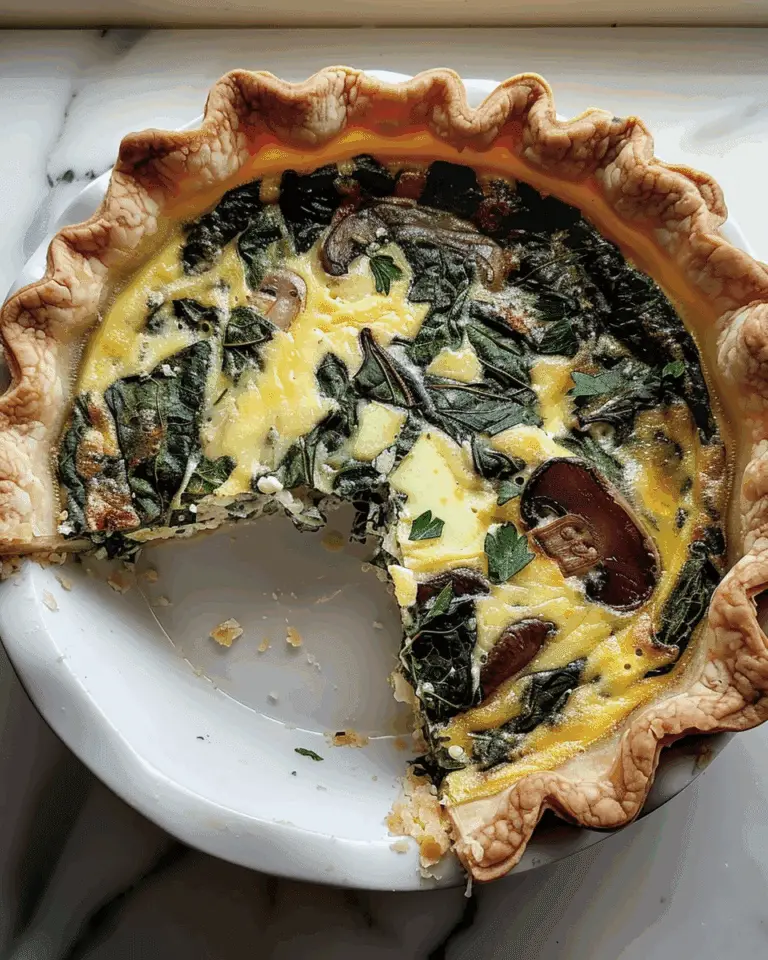 Spinach Mushroom Quiche