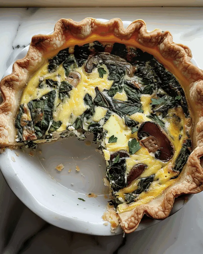 Spinach Mushroom Quiche