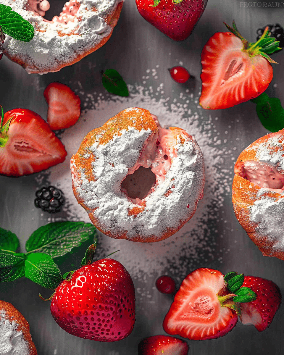 Strawberry Cottage Cheese Bagels