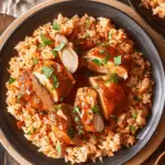 Sweet & Savory Chicken with Spicy Carbonara Brothy Rice