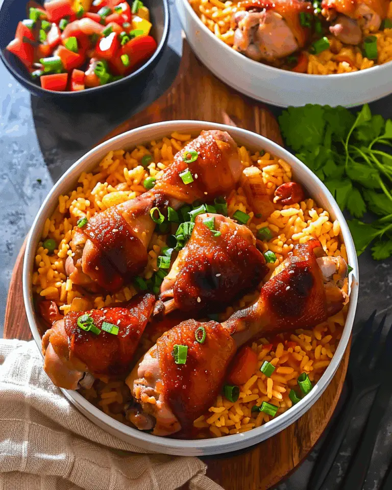 Sweet & Savory Chicken with Spicy Carbonara Brothy Rice