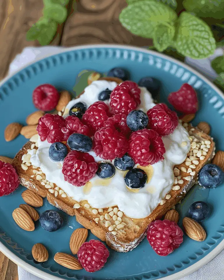 Yogurt Toast With Almonds And Honey