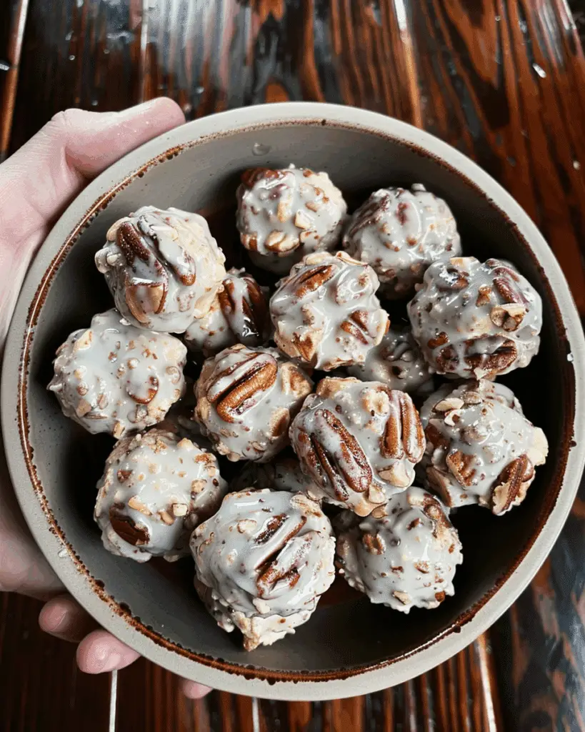 Yogurt Bites With Pecans And Maple Syrup