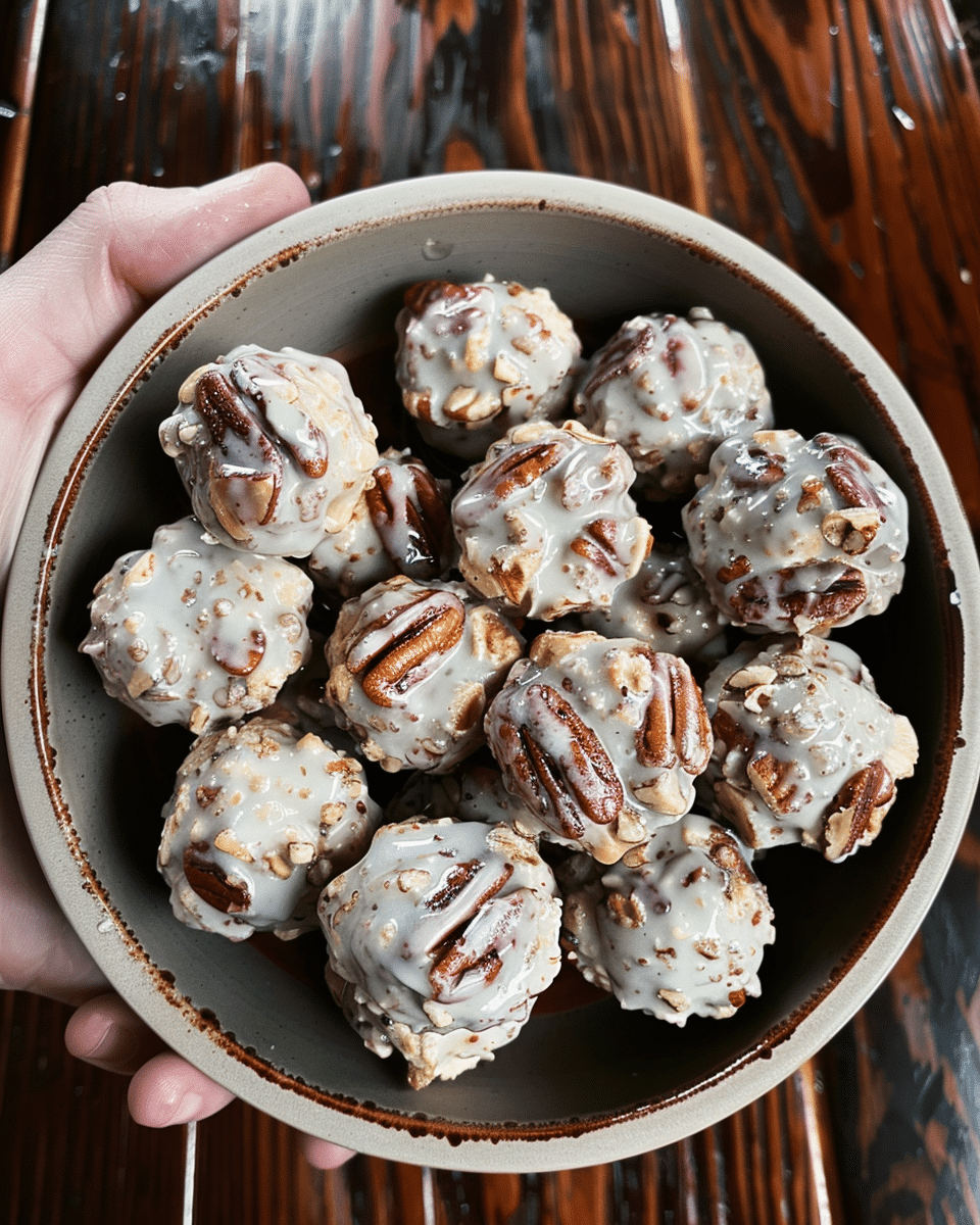 Yogurt Bites With Pecans And Maple Syrup