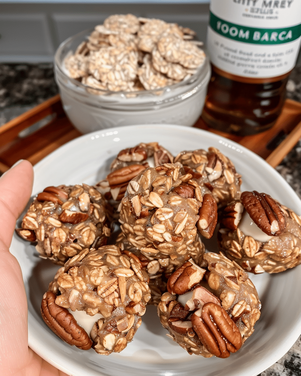 Yogurt Bites With Pecans And Maple Syrup