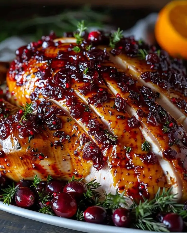 Amazing Cranberry Orange Glazed Turkey Breast