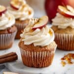 Apple Pie Cupcakes With Vanilla Buttercream And Apple Pie Filling