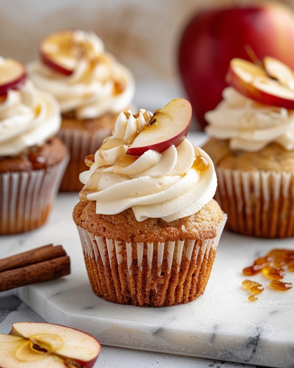 Apple Pie Cupcakes With Vanilla Buttercream And Apple Pie Filling