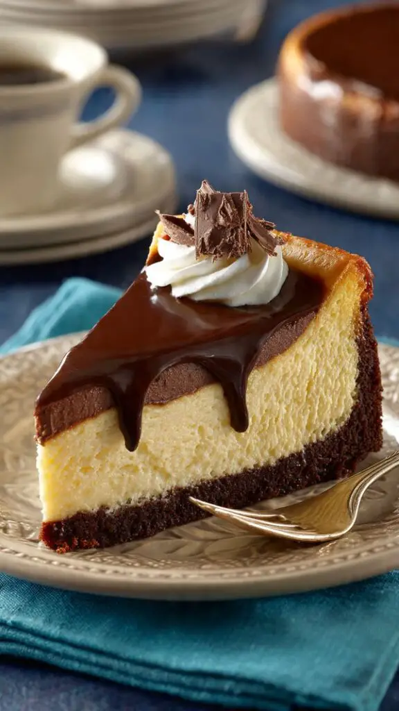 Boston Chocolate Cream Pie Cheesecake