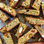 Candied Orange And Pistachio Biscotti (Dipped In Chocolate)