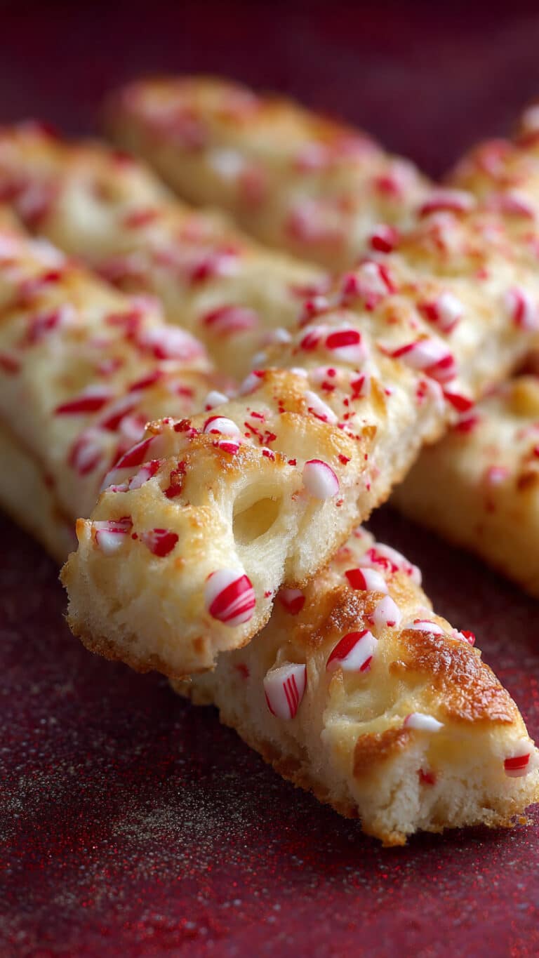 Candy Cane Pizza Breadsticks