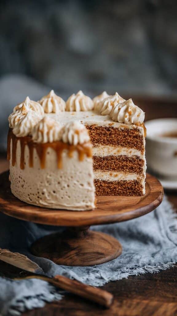 Caramel Coffee Buttercream Cake