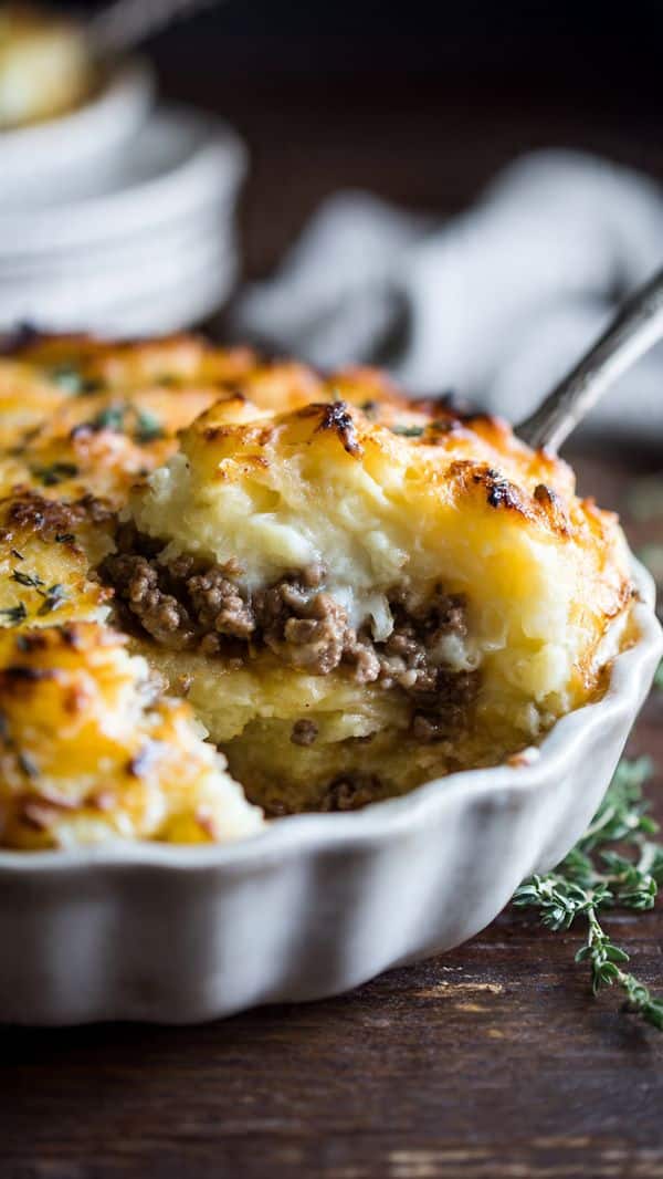 Cheesy Ground Beef And Potato Casserole