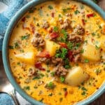 Cheesy Hamburger Potato Soup