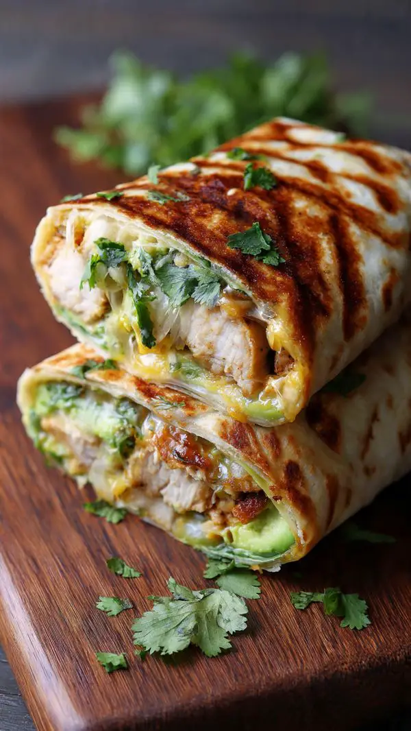 Chicken Avocado Grilled Wraps