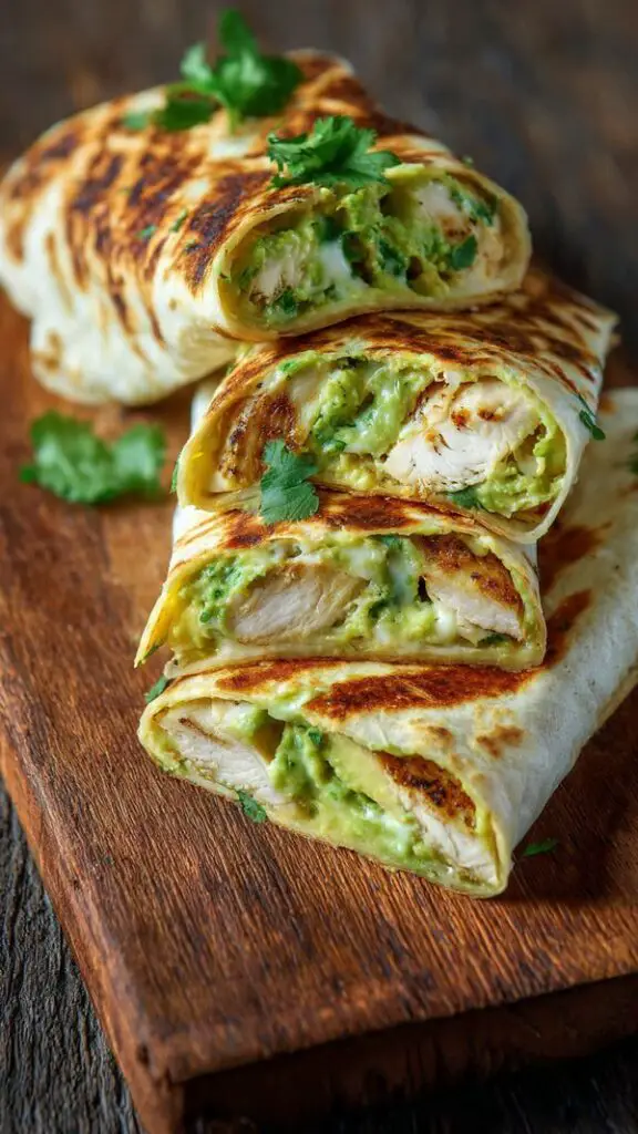 Chicken Avocado Grilled Wraps