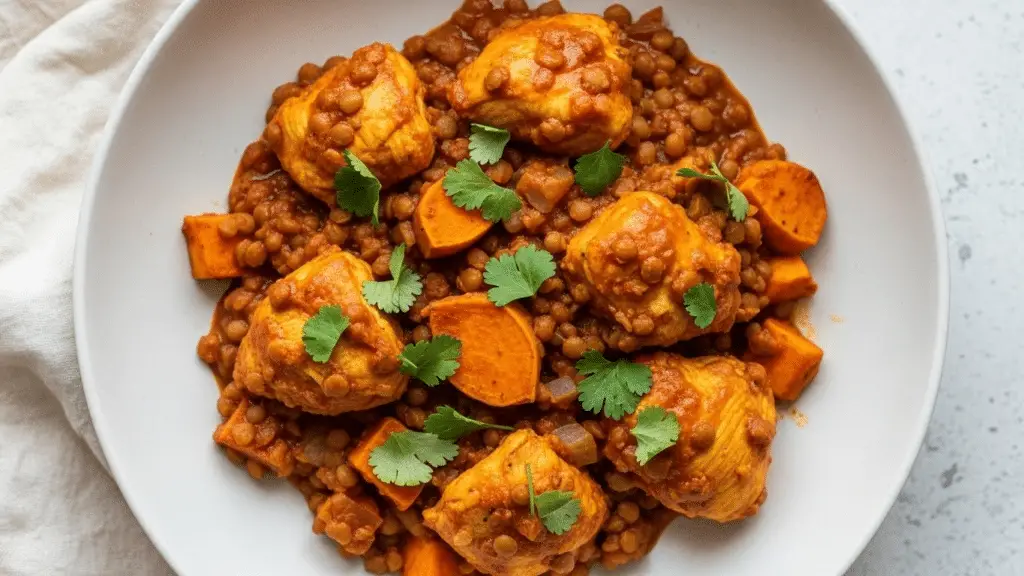 Chicken Sweet Potato And Lentil Curry