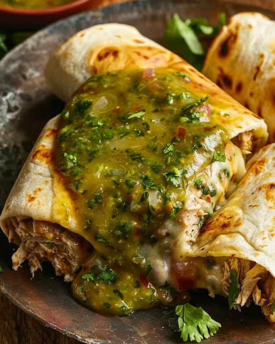 Chili Verde Burritos With Hatch Green Chile Sauce