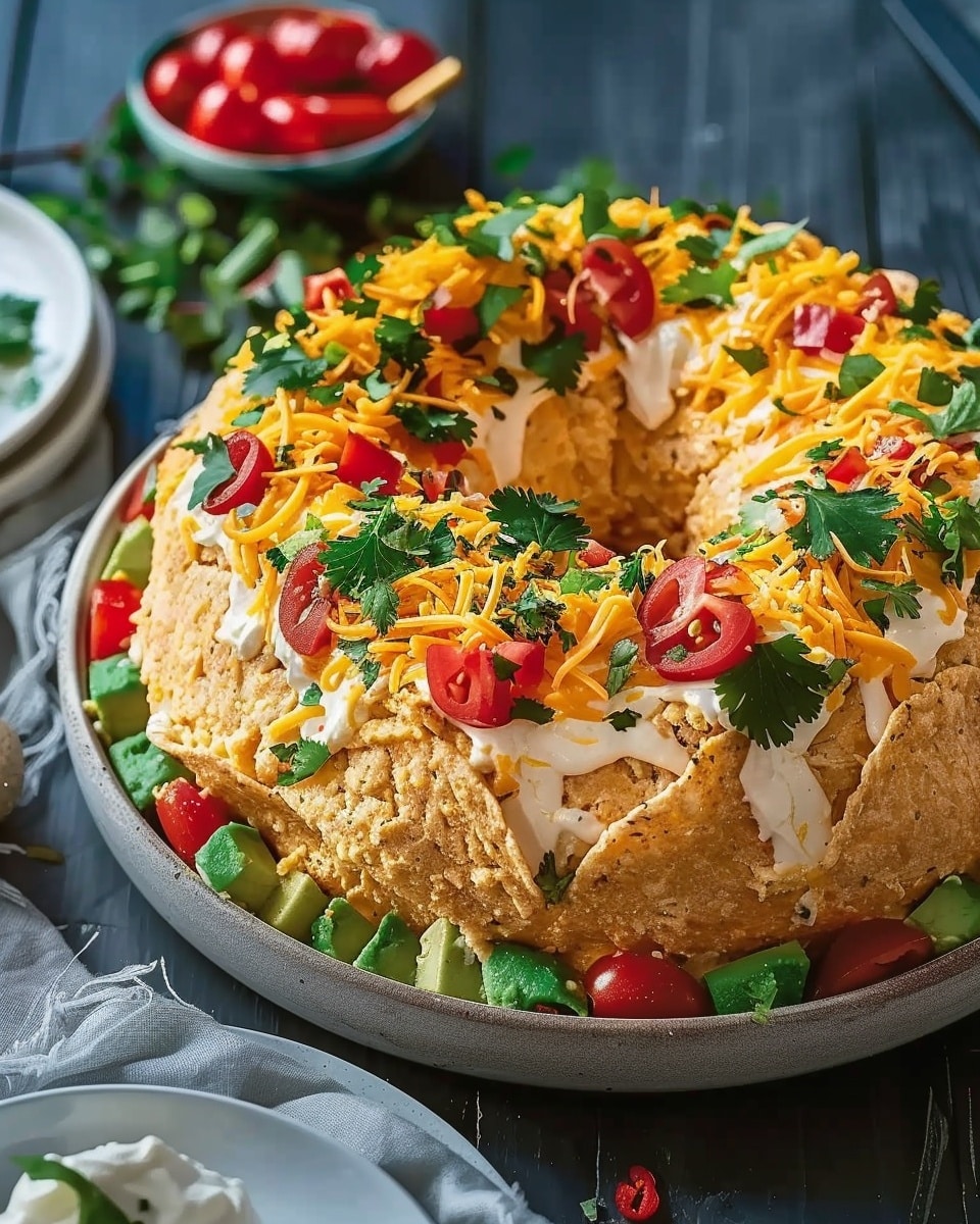 Taco Cheese Ball Wreath