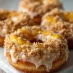 Classic Peach Cobbler Cheesecake Donuts