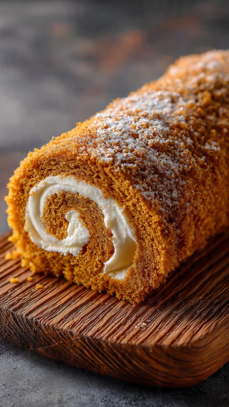 Classic Pumpkin Roll With Creamy Filling