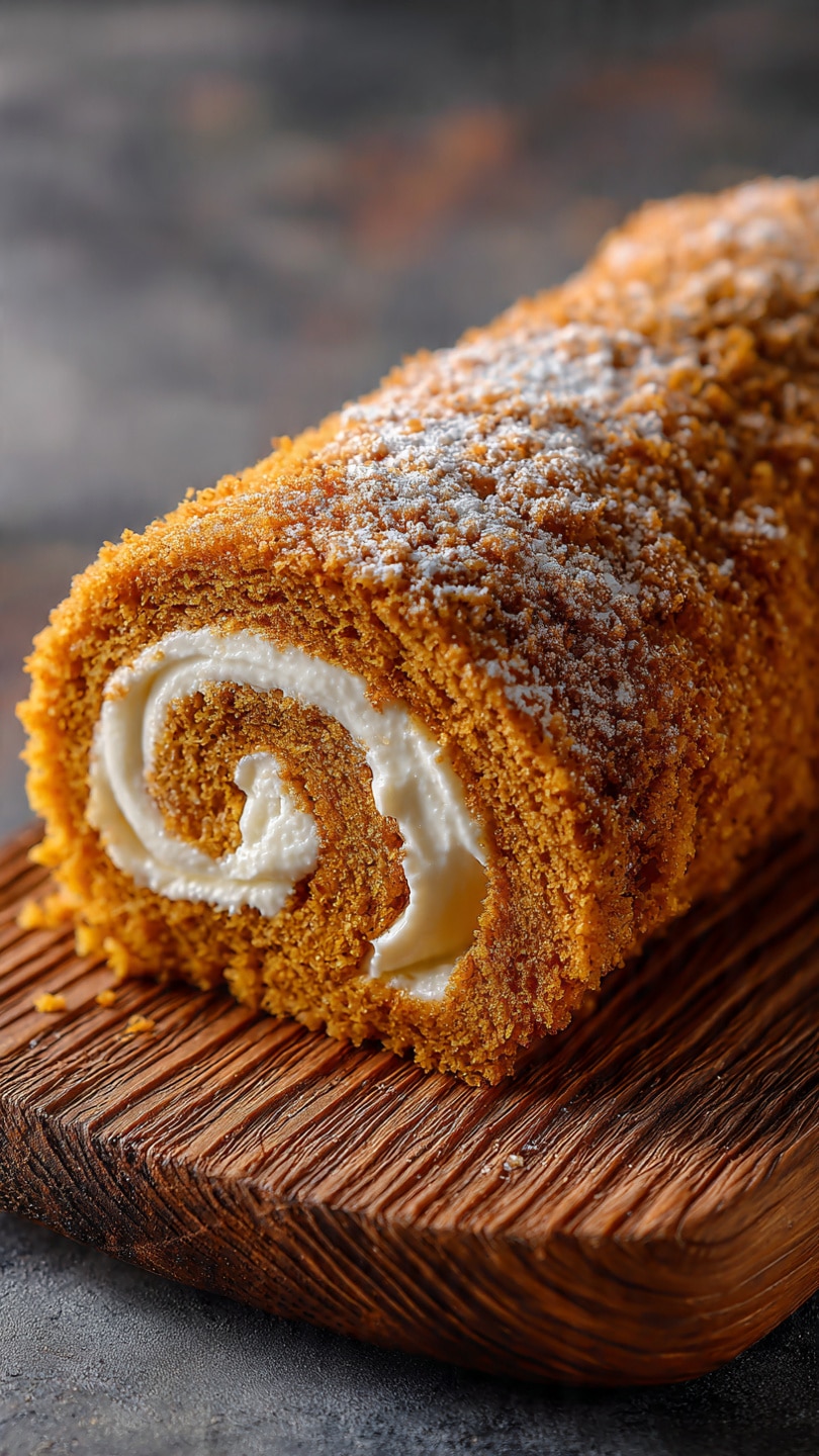 Classic Pumpkin Roll With Creamy Filling