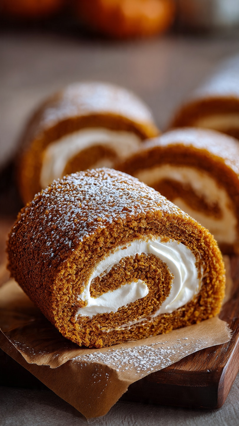 Classic Pumpkin Roll With Creamy Filling