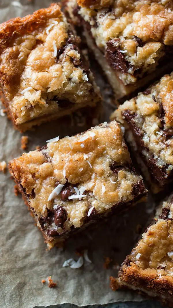 Coconut Toffee Chocolate Chip Cookie Bars