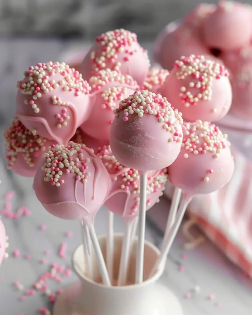 Copycat Starbucks Inspired Pink Vanilla Cake Pops