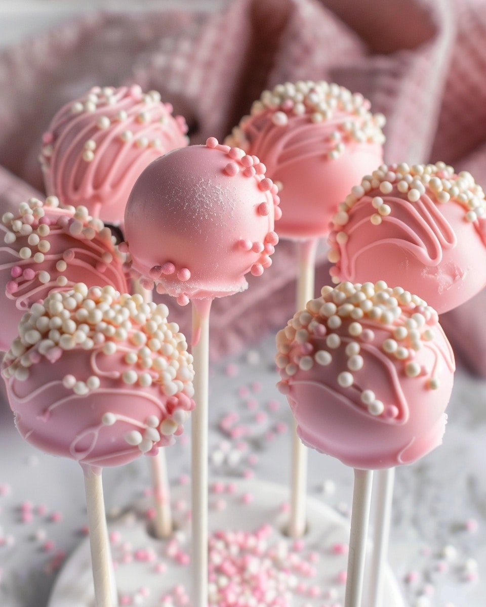 Copycat Starbucks Inspired Pink Vanilla Cake Pops