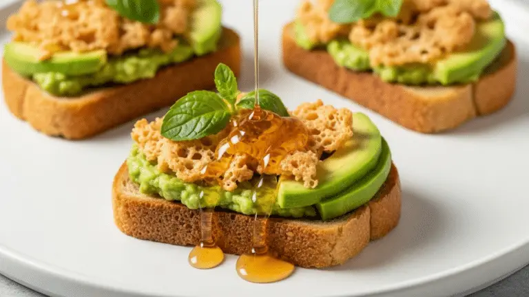 Cottage Cheese Toast With Avocado And Hot Honey