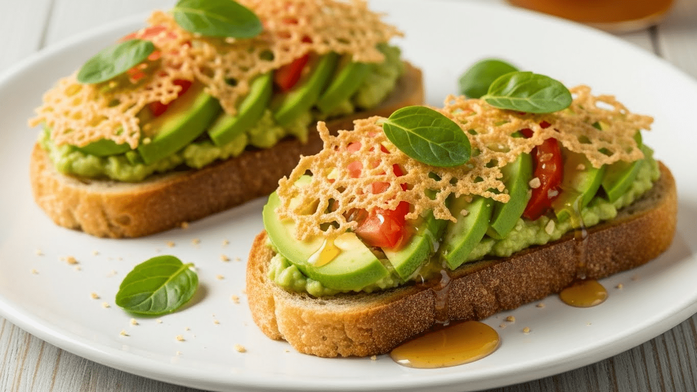 Cottage Cheese Toast With Avocado And Hot Honey