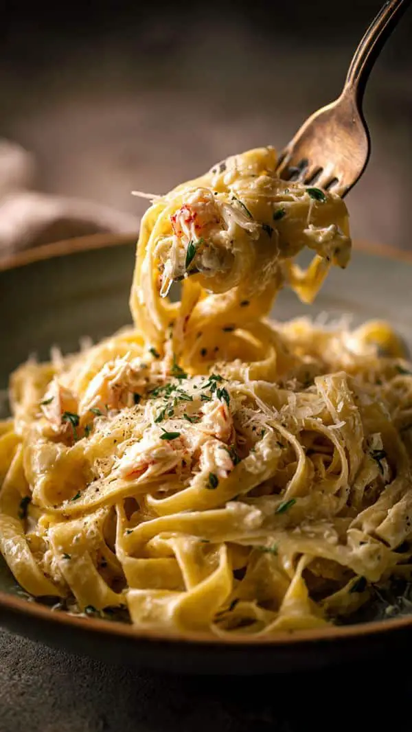 Crab Fettuccine Alfredo