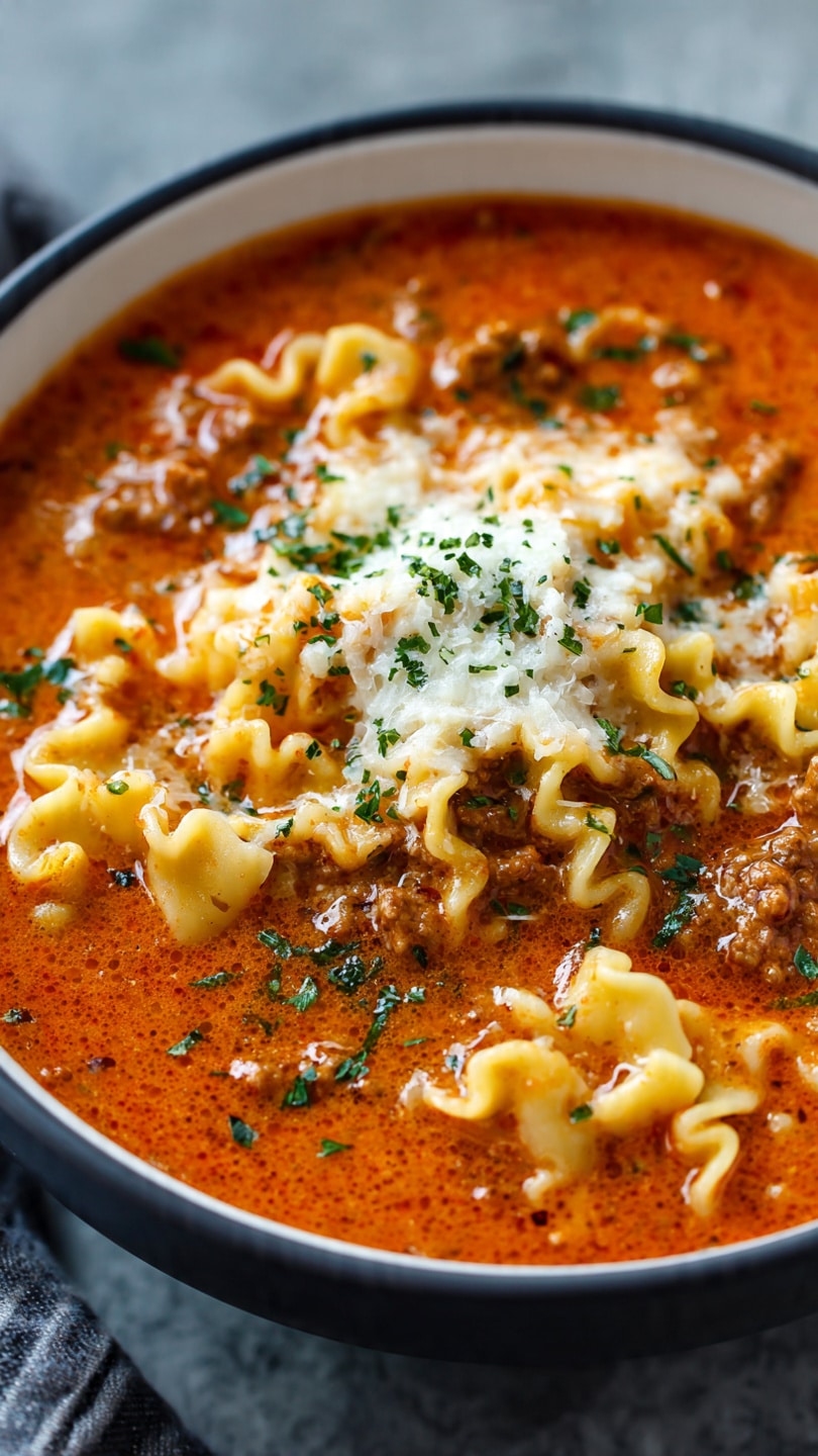 Easy & Creamy Lasagna Soup